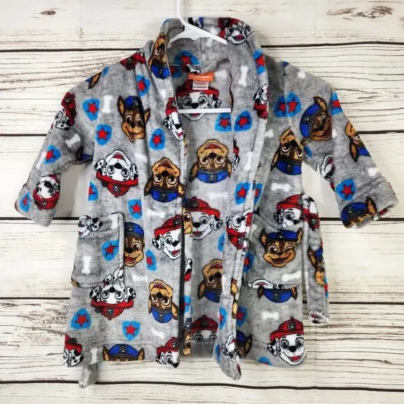Nickelodeon Paw Patrol Boys Size 2t Robe Fall Cozy - Picture 4 of 6